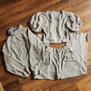 Aerie Sweatpant Set Bundle Size Small In Light Blue